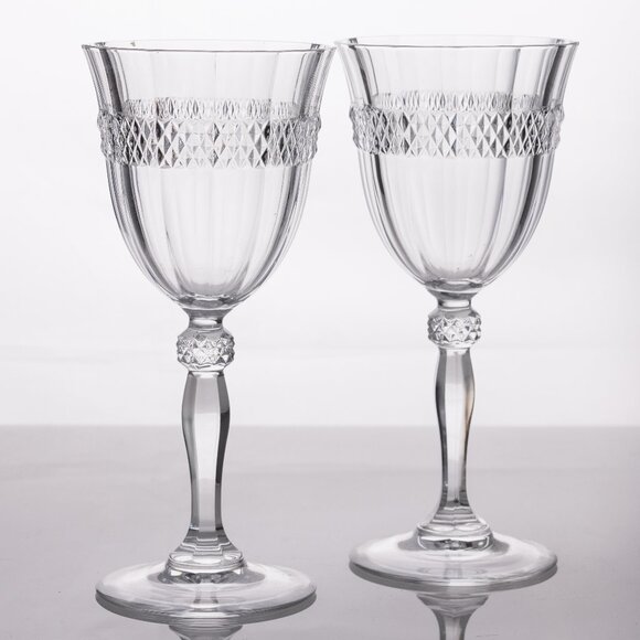 Crystal Wine Glasses x 2 - Annecy collection by Cristal D'Arques-Durand - Picture 1 of 7